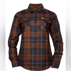 DIXXON Women’s THE BOROUGHS FLANNEL Brown Size M.